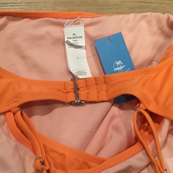 Women's One Piece Plunge Neckline Cutout Criss Cross Bathing Suit - Picture 7 of 7